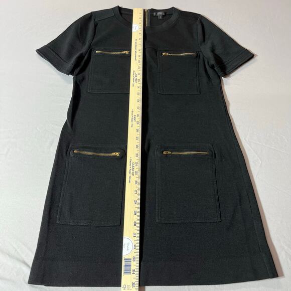 J. Crew Shift Dress Wool Zipper Pockets Women's Size 12 - Picture 9 of 13